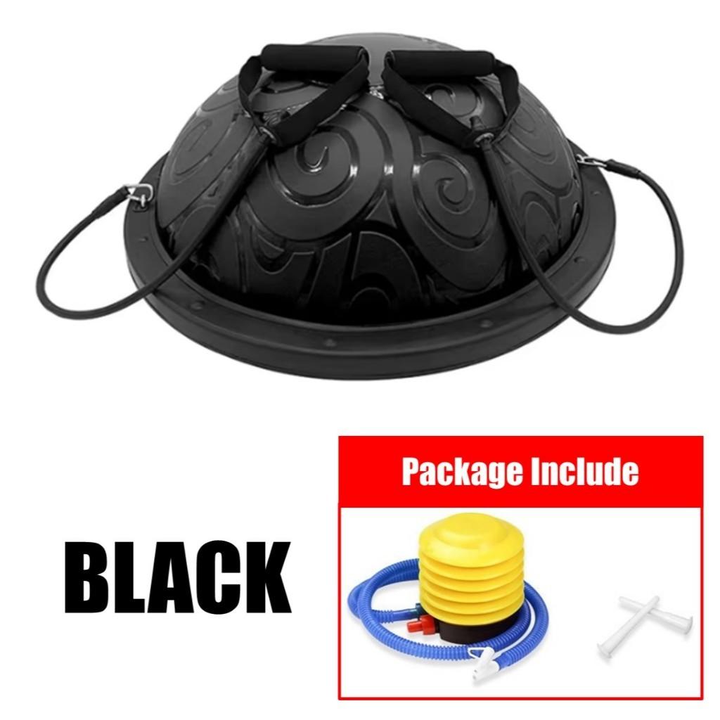 

Нескользящий фитнес-мяч Bosu, утолщенный, взрывобезопасный, половина мяча для йоги, тренажер, бытовой мяч для тренировки баланса чёрный