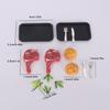 5 Pezzi Bistecca Simulato Piatto per Pasta Coltello e Forchetta Kit Modello Casa delle Bambole Cucina Decorazione Cibo Giocattolo Accessori DIY
