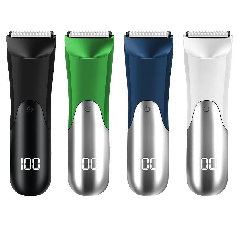 HOMEFISH Men'S Groin Body Hair Trimmer, Electric Ball Trimmer Ceramic Blade Head, Wet And Dry Shaver