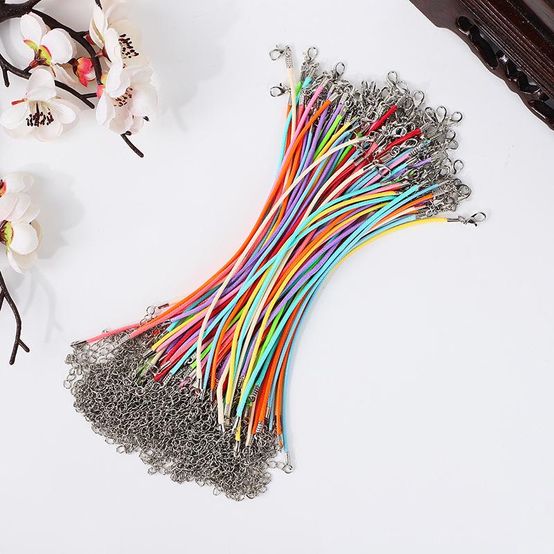 Women's Colorful High-Quality Waxed Pendant Necklace Cord
