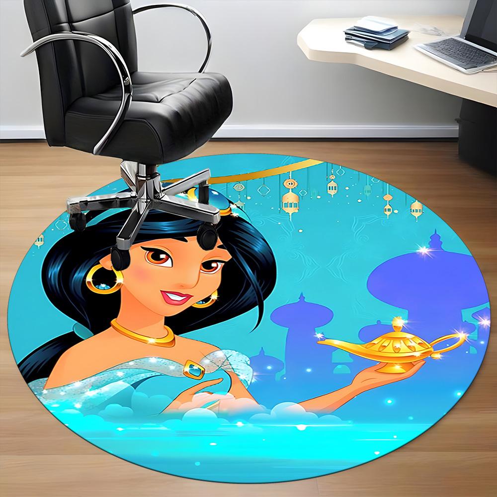 1pc Aladdin Lamp, Jasmine Chair Carpet for Office, Non-slip, Soft and Durable Office Rug, Perfect for Office yy251226041