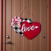 Valentine's Day Double Heart Wooden Hanging Ornament - Custom Door Sign  Wall Décor, Anniversary Gift wedding decoration