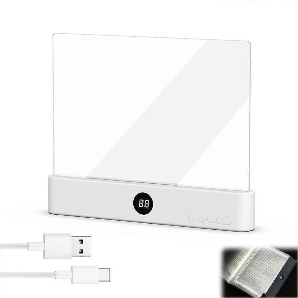 (White) LED Flat Panel Night Vision Reading Light Eye Protection Reading Light Student Night Light Creative LED Book Eye Care Light