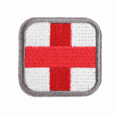 Toppa Ricamata Croce Medica Gancio&Anello Ricamo Applicazione Distintivo Su Abbigliamento Borsa Cappello(# 2)