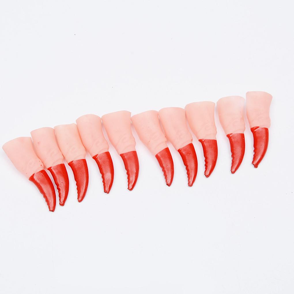 10pcs Halloween Zombie Fingertips Nail Prop Witch Decoration Party Nail Ornament
