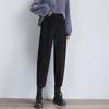 Pantaloni Harem di Peluche da Donna Autunno e Inverno Pantaloni di Velluto a Coste Pantaloni a Gamba Larga Pantaloni Spessi Casual
