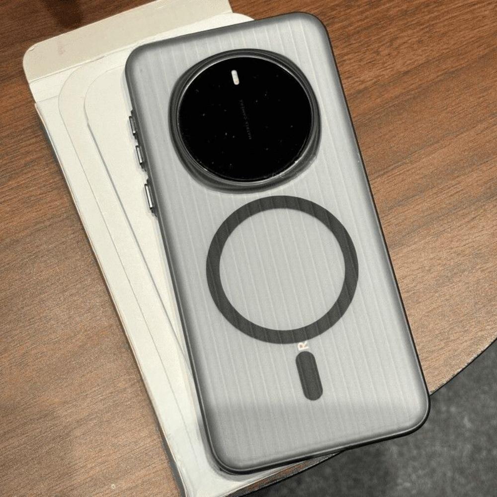 Translucent Frosted Corrugated Stripe for Magsafe Case for Honor Magic 8 7 6 5 Pro Air Magnetic Wireless Charge Shockproof Cover