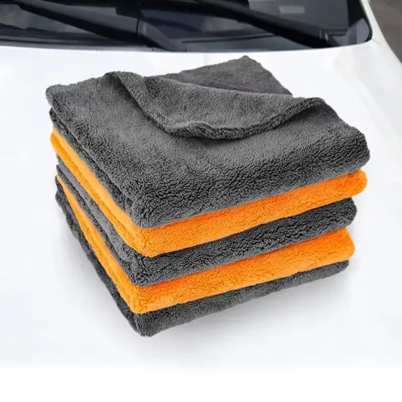 1/2/6/9 Packs Car Thicken Cleaning Cloth Professional Cleaning Car Wiping Microfiber Towel Car Wash Rag 300GSM 40x40cm