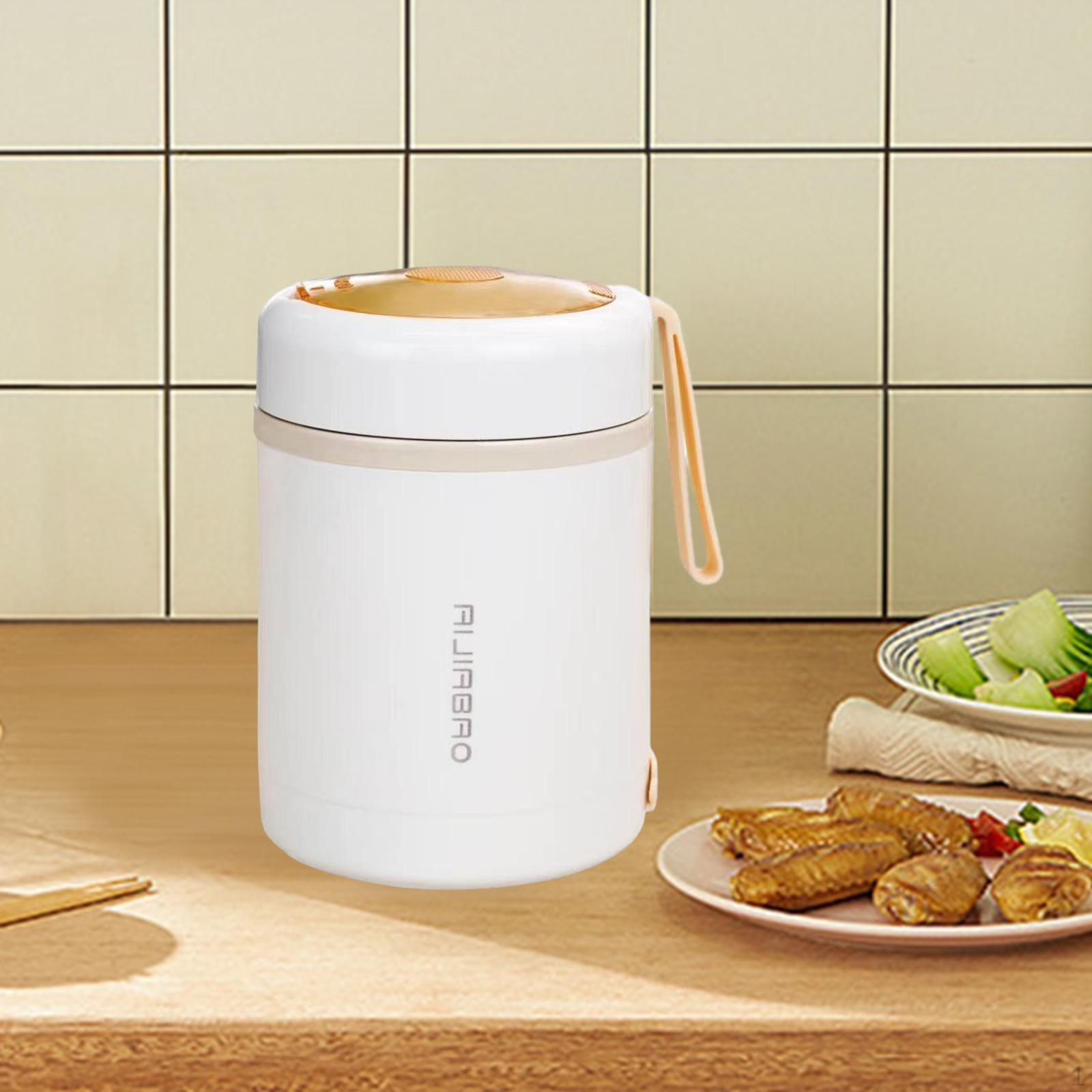 

Изолированный контейнер для еды, подогреватель, многоразовый для взрослых и детей с ложкой, ланч-бокс Bento белый