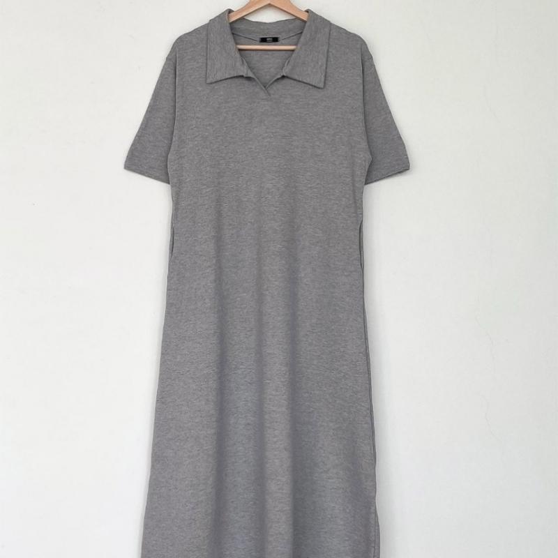 Shop   Women Collar 5 Sleeve Daily 100  Cotton Short Sleeve Dress Ara Wdr 3128  