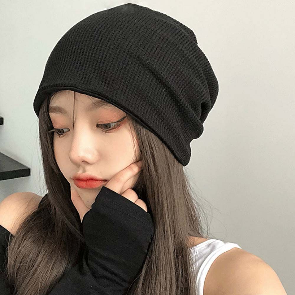 Breathable Retro Fashion Hip Hop Autumn Winter Women Striped Bonnets Turban Hat Pile Cap Beanie Hat