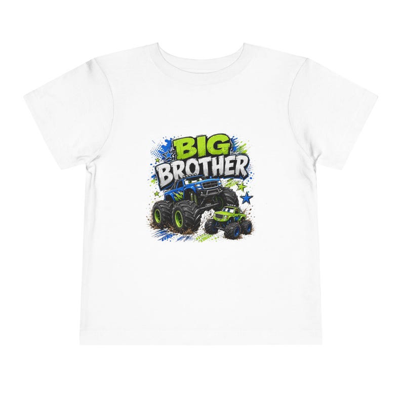 Big Brother Monster Truck Toddler Tee | Kids Racing Shirt 120