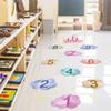 PVC Cartoon Number Grids Self-adhesive Flooring Decals Creative Wall Art  Kid's Room