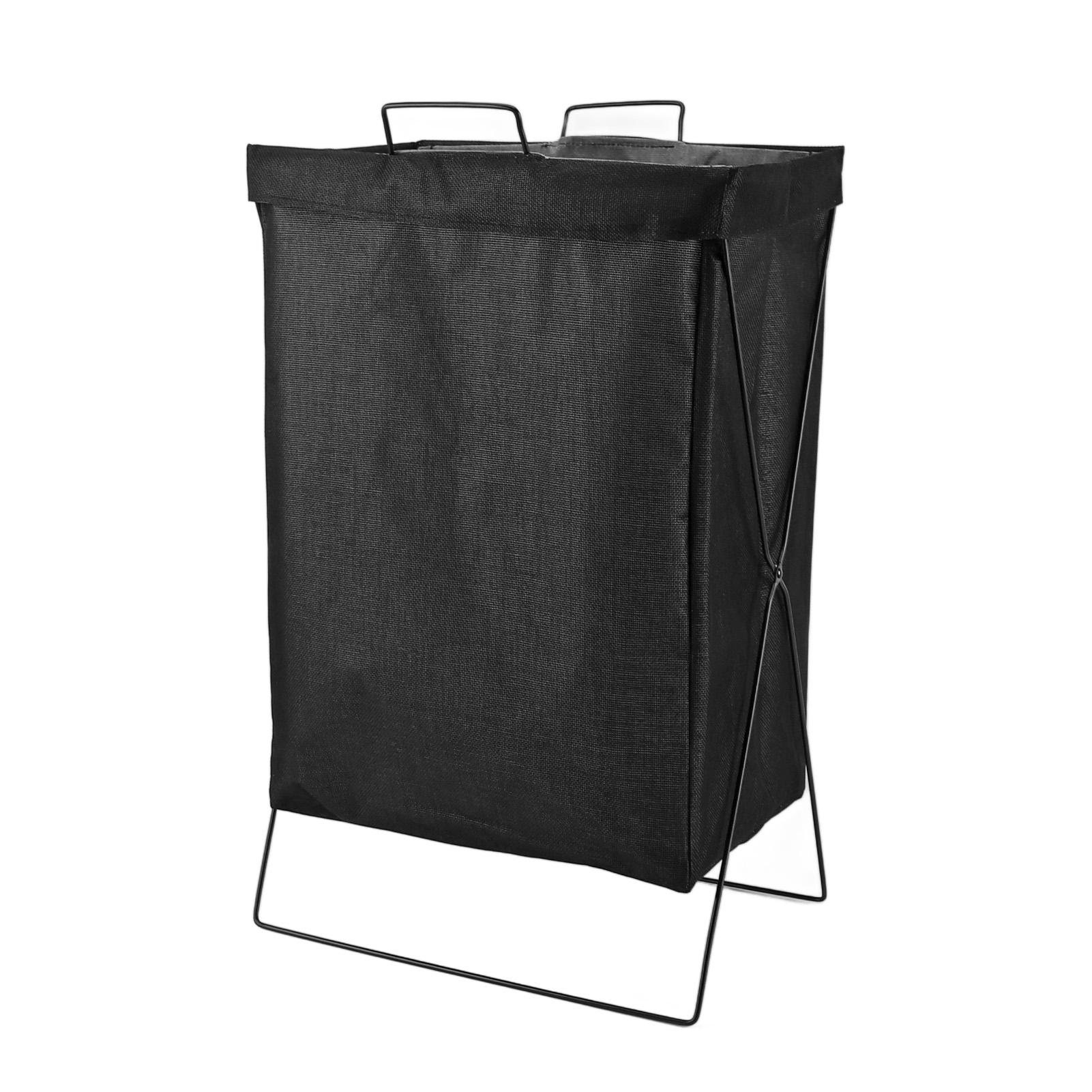 Opvouwbare Wasmand Verdikt IJzeren Frame Lange Rechthoek Kledingmand Opbergbak Organizer Large zwart
