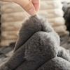 Grey Artificial Rabbit Plush Sofa Cover Thick Warm Non-slip  Soft Tower Winter  Slipcover Cushion Throw Pillowcase Living Room