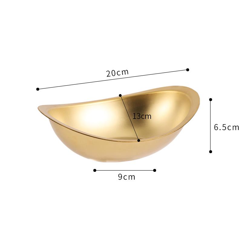 304 Stainless Steel Korean Tableware Ingot Bowl Creative Salad Sugar Fruit Bowls Plates Dishes for Food Kitchen Utensils
