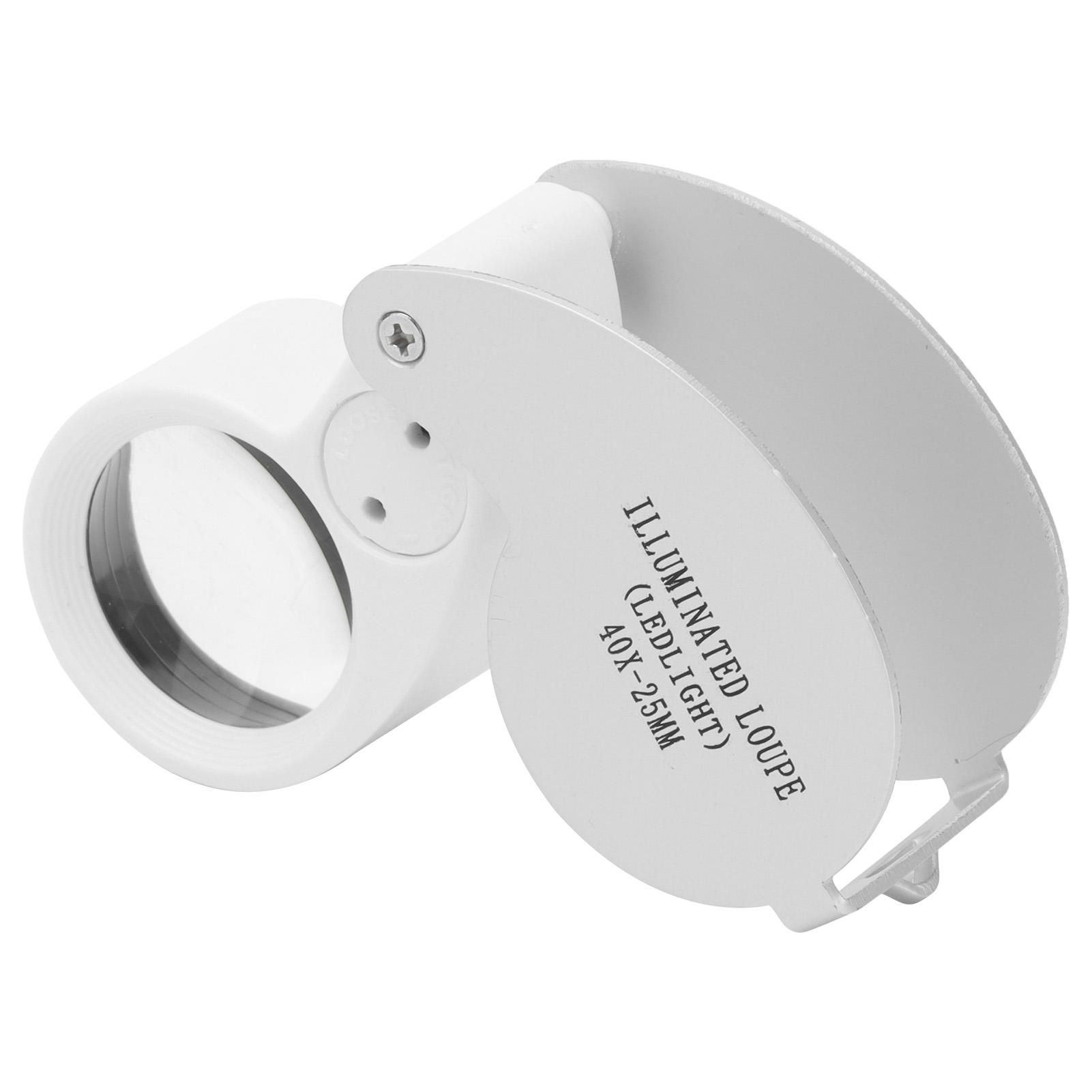 

Ювелірна лупа 40X Портативна ювелірна лупа з підсвічуванням Збільшувальні окуляри для виявлення Identifyin