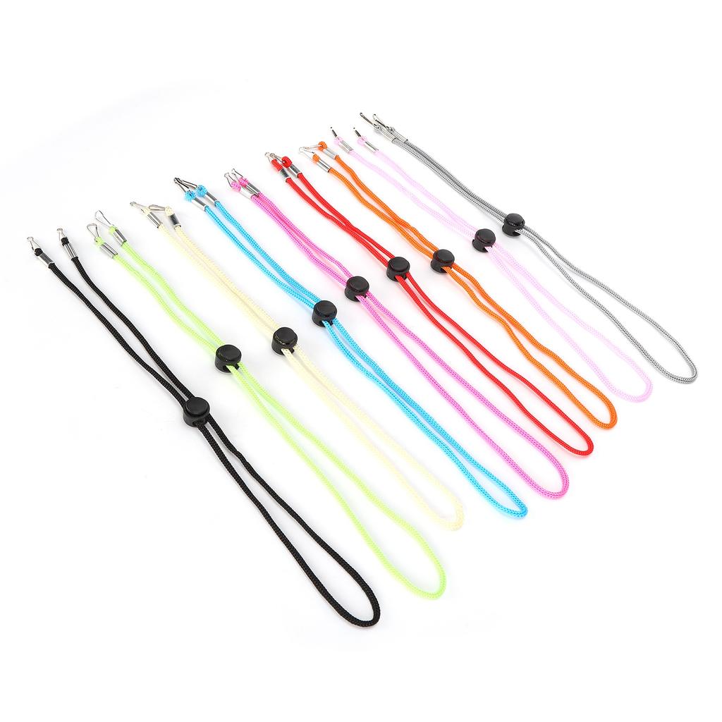 9pcs Nylon MouthMuffle Rope Lanyard AntiLost Adjustable Length Holder Rope Accessory