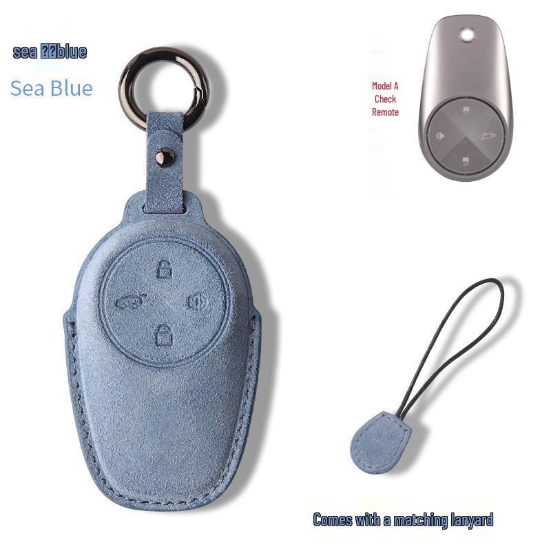 NIO ET5/ET7/ES6/ES8/EC6 Hochwertiges Wildleder Schlüsseletui - Unisex Auto Schutzschale Hülle