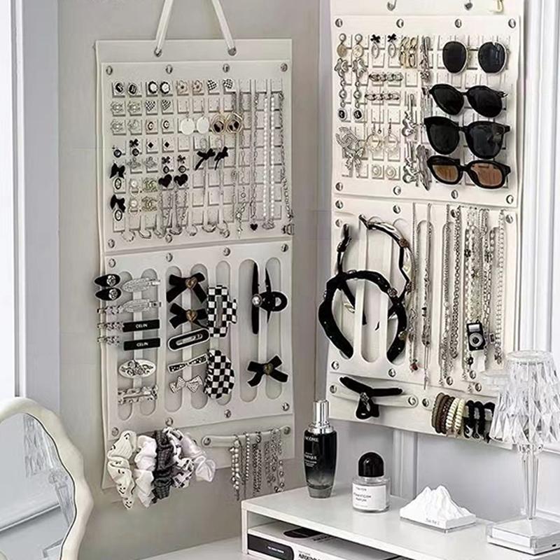 Large Capacity Hair Clip Hairband Holder Wall Hanging Earrings Necklace Storage Hanger Space Saving Organizer Wall Decor