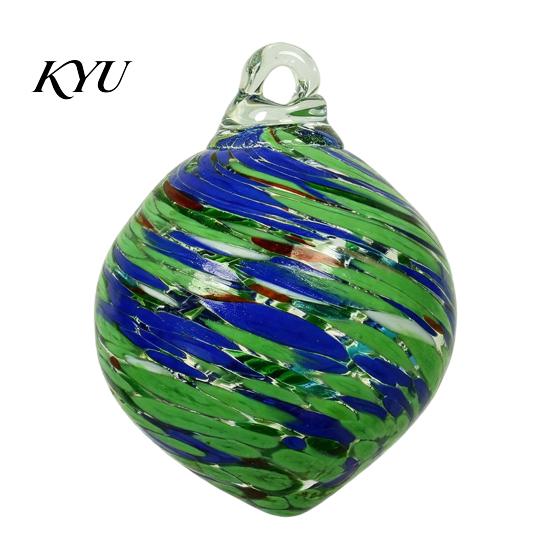 High Borosilicate Glass Spheres Hand Blown Ball Ornament, Colorful Christmas Hanging Decoration Reflective Baubles for Tree, Window, Patio,