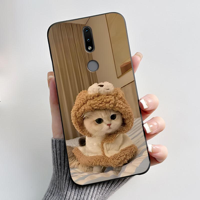 Cute Case For Nokia 4.2/Nokia 3/Nokia 3.1/Nokia3.2 Funda Capa Printing Shell Protective Cover Soft Silicone Cartoon Black Casing