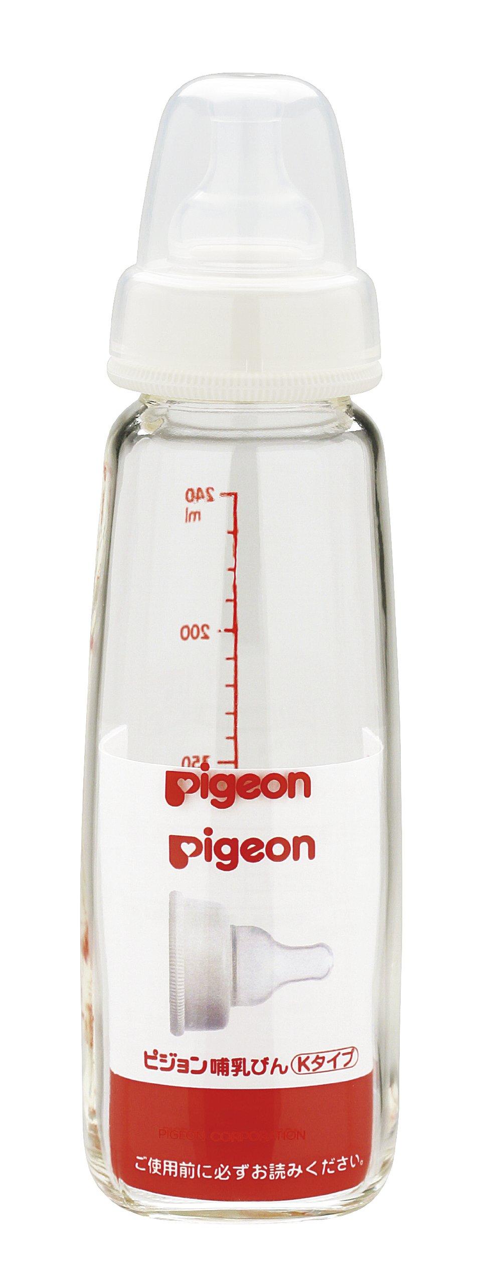

Pigeon Baby Bottle with Silicone Nipple K-Type (Heat-Resistant Glass, 240ml) (KG-240DX A057)