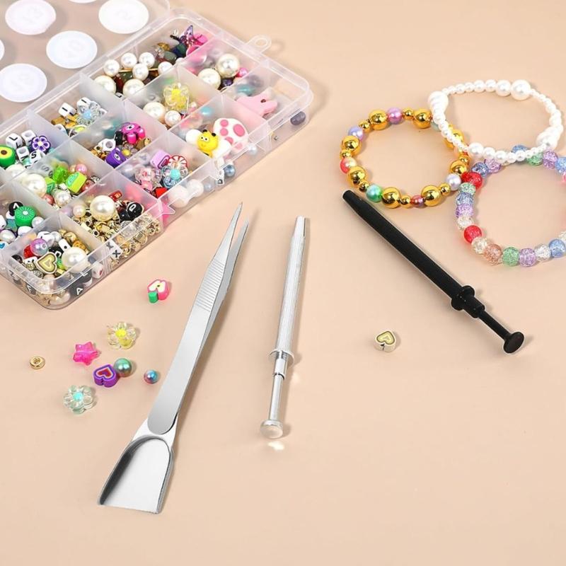 Pack of 4 Professional Aluminum Alloy Craft Tweezers And Grabber Tools For Jewelry Making Piercing Assistant