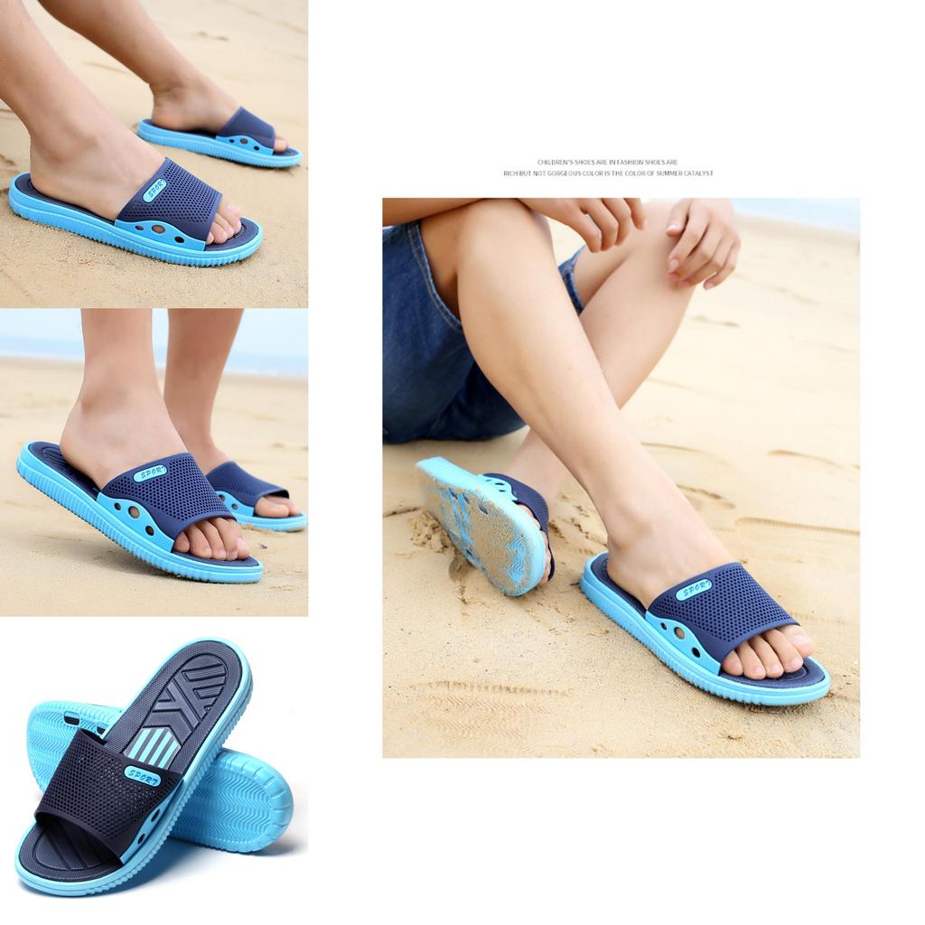 Premium Quality Men Flat Bath Slippers With Classic Timeless Design In Dark Blue
