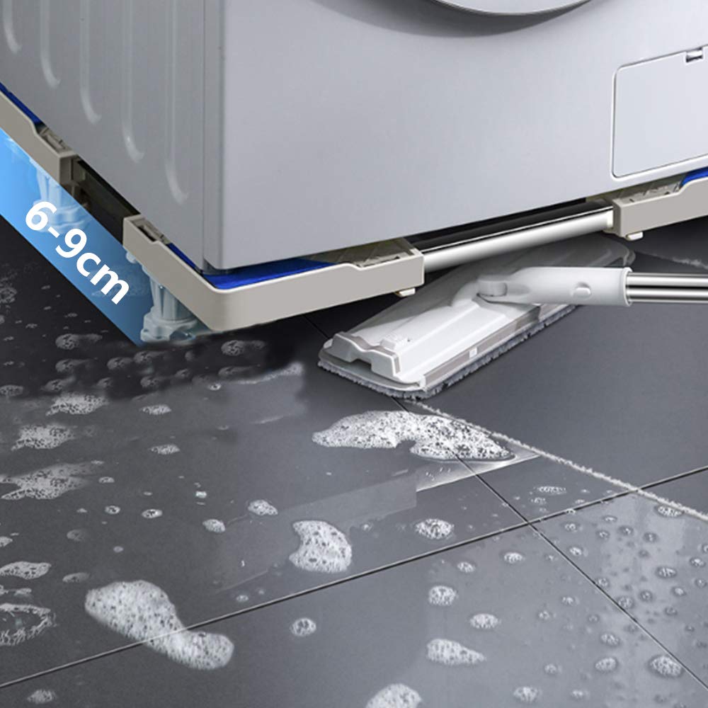 DKPlus Washing Machine Adjustable Raised Base for Washing Machine Includes Reduces Sound and and Supports 300kg Stand/Refrigerator Stand, Height, Pan,