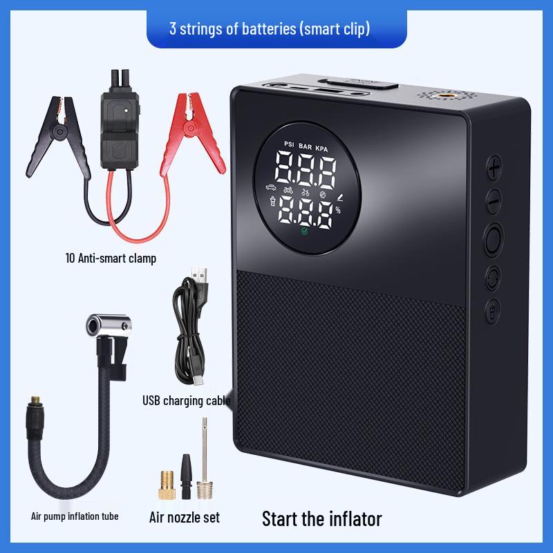 "Car and Motorcycle Emergency Power Bank with Air Pump and Jump Starter"