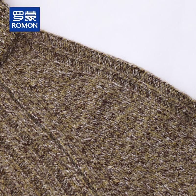 ROMON Men's 100% Wool Thick Knit Cardigan Sweater