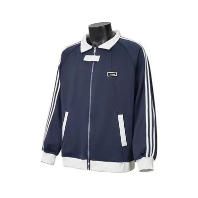 Retro gestreept patchwork baseballjack voor heren - Herfst/Winter plus fluwelen vest