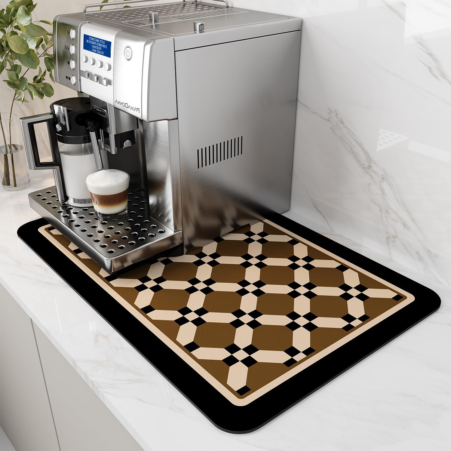 Absorberende Koffiezetapparaat Mat met Rubberen Achterkant Keukenwerkblad Droogmat Afdruipbakje Huisdecoratie 30x40cm 12x16inch