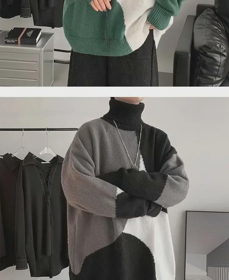 2022 Men's Trendy Loose Knit Turtleneck Sweater – Casual Unisex Winter Style