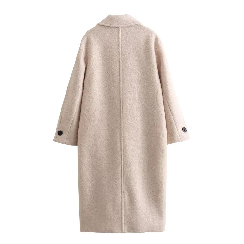 2024 Autumn/Winter European & American Women's Long Wool Coat