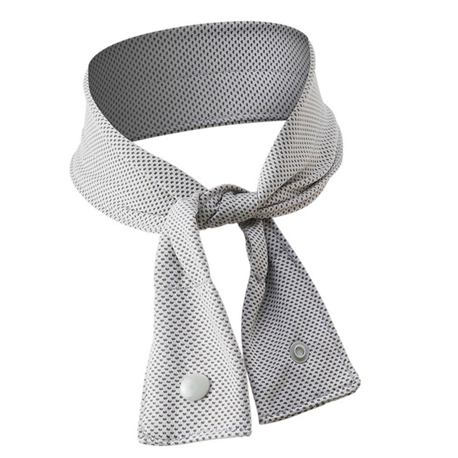 

Adjustable Chilled Scarf For Summer Heat Relief Reusable Neck Wrap With Moisture Wicking Technology Ice Pack Scarf сірий