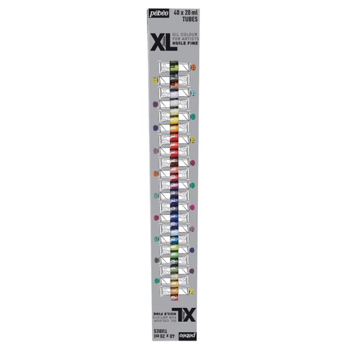 Oil Paint - Pébéo - XL 20 Ml - Box of 40 Tubes - Mixed - Adult