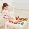 Wooden Pretend Play Children Toys Fruit Vegetable Cutting Set for Girl Kitchen Food Play Imitation Game Montessori Education Toy