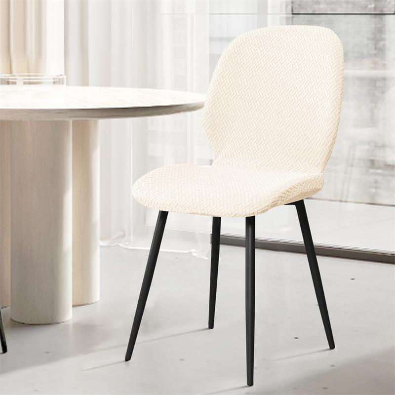 1/2/4/6pcs Elastic Curved Back Chair Cover Nordic Dining Special-Shaped Chair Covers Simple Backrest Stool Cover for Living Room