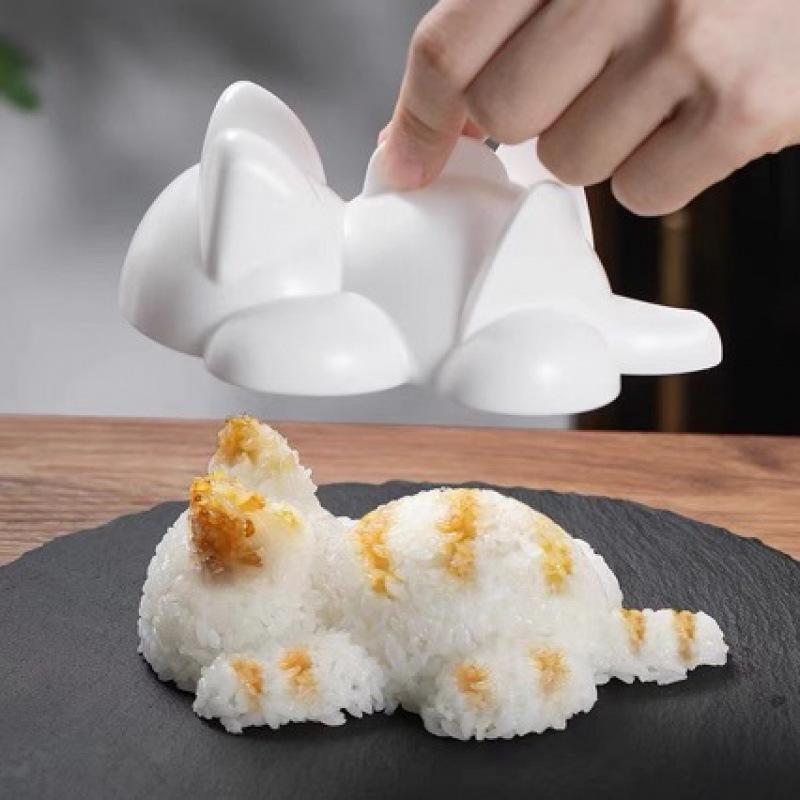 Japanese Style Cute Cat Rice Ball Mold for Kids - Food Grade, Animal Shaped Baby Feeding Tool