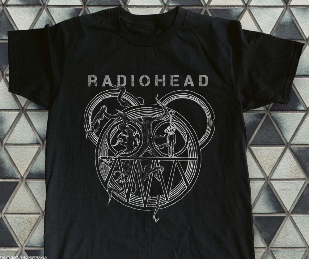 

Новый! Radiohead Злое лицо Черная унисекс футболка Размер S-4XL 4XL
