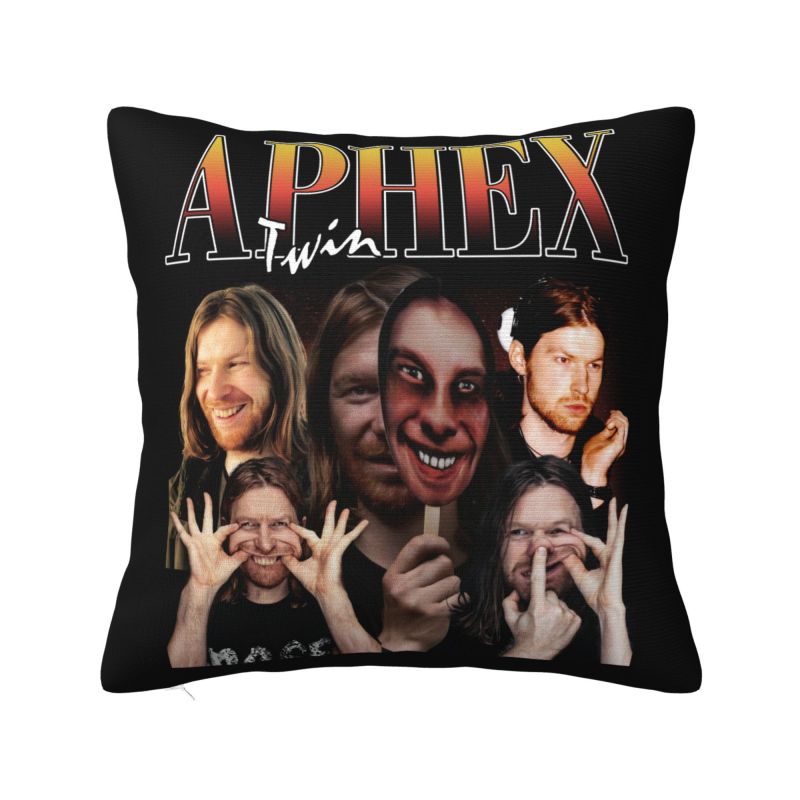 Aphex Twin Ever Dream This Man Cushion Cover xcm Velvet Pillow Case for Sofa Car Square Pillowcase Home Decorative