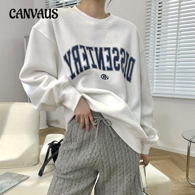 Women's Plus Size Sweatshirt Autumn Round Neck Letter Printed Loose Top