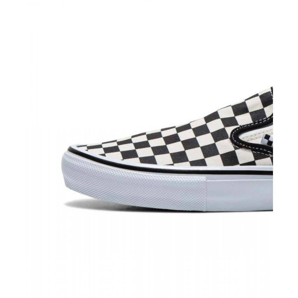 Vans Slip On    Skate  Checkerboard  Black  Off White Vn0a5fcaauh1