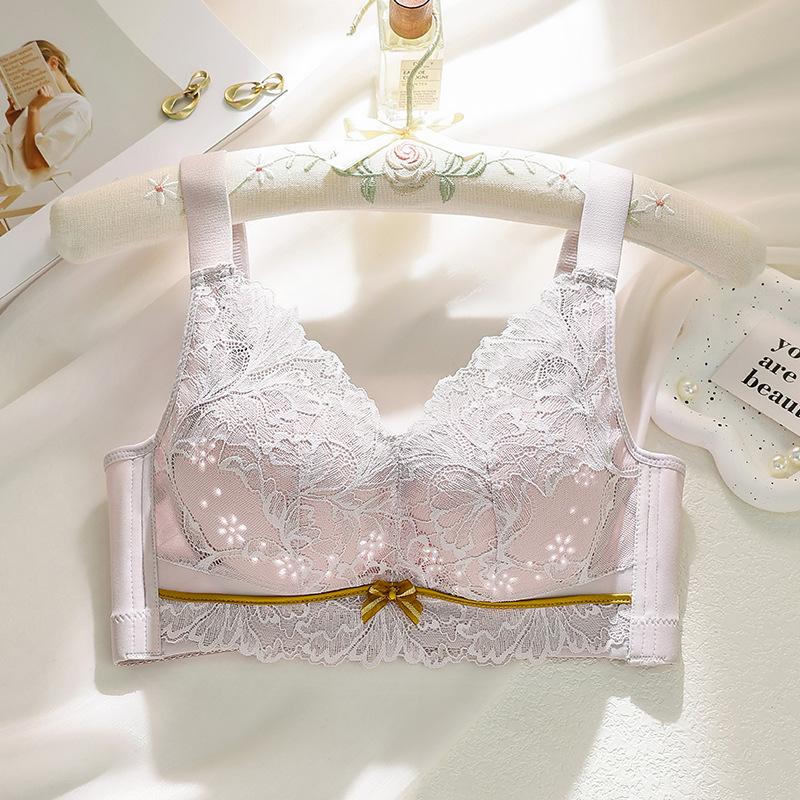 

Кружевной бюстгальтер женский сексуальный с глубоким V-образным вырезом собирающий бюстгальтер боковой утягивающий аксессуар бюстгальтер 40/90C фиолетовый