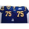 Mens Retro Rams Football Jersey Embroidered Hall Of Fame Tribute Training Uniform American Fans