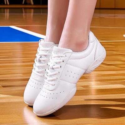 White Unisex Fitness and Dance Aerobic Shoes
