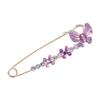 For Women Girl Dress Elegant Butterfly Flower Simulated Pearl Safety pin Rhinestone Accessories Corsage Brooches Pin Jewelry
