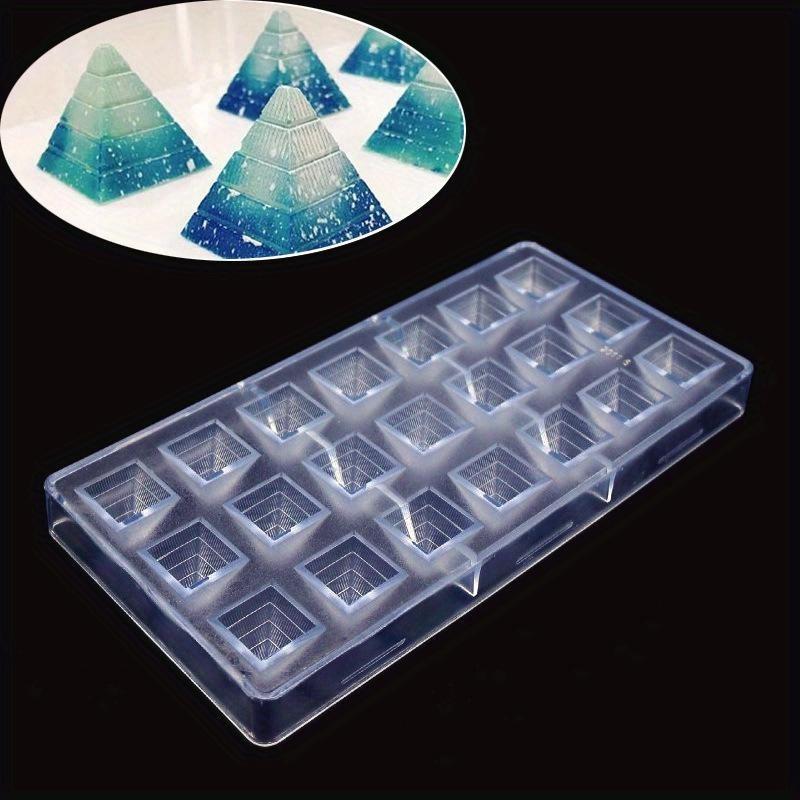 1 Pcs Plastic Pyramid Chocolate Mold Unique Shape Starry Sky Chocolate Mold Anti-heating DIY Baking Mold Wholesale
